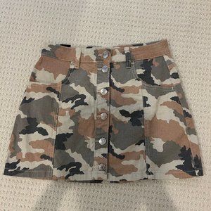 Francesca's Camo Mini Skirt